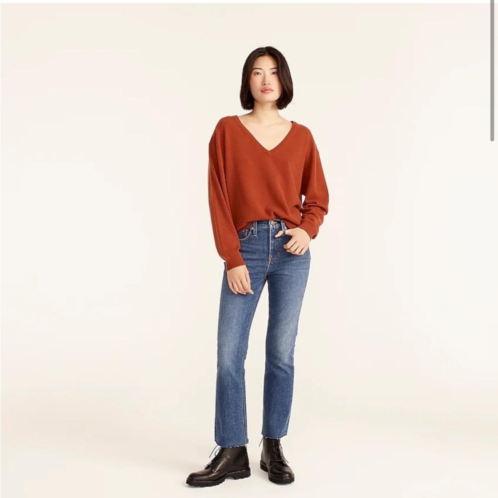 J.Crew Billie 10" Demi-Boot Crop Jean in Ocean Wash